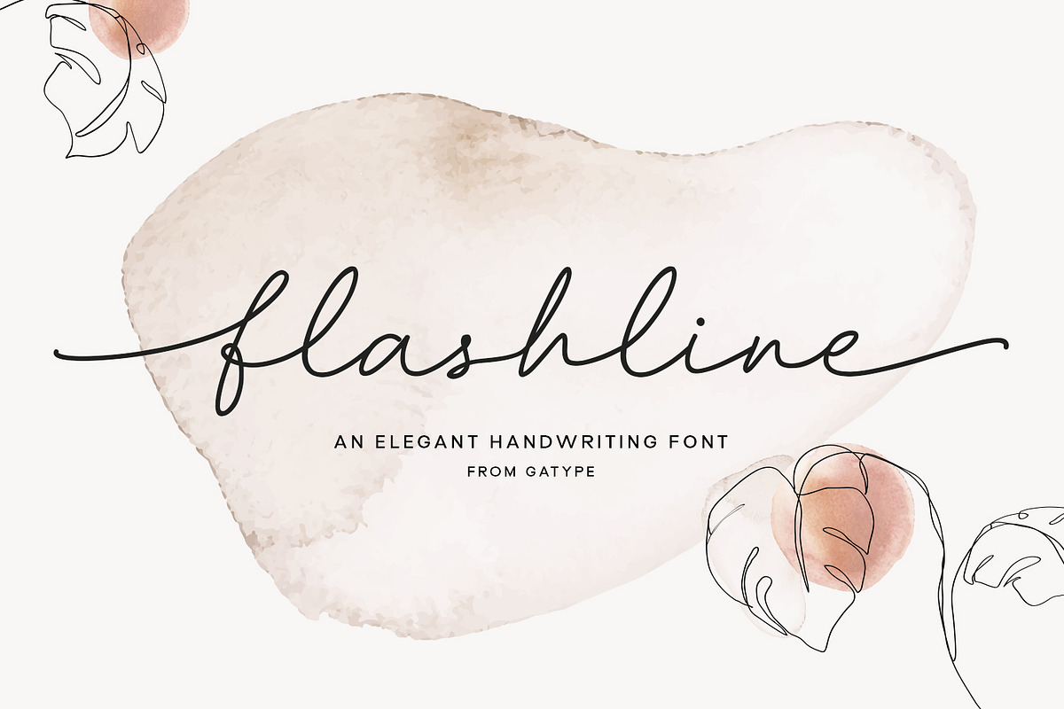 Flashline, a Script Font by Gatype (Photo 1 of 10)