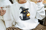 Quirky Halloween Cat Clipart, an Illustration by Sublimation Artist (Thumbnail 4 of 6)