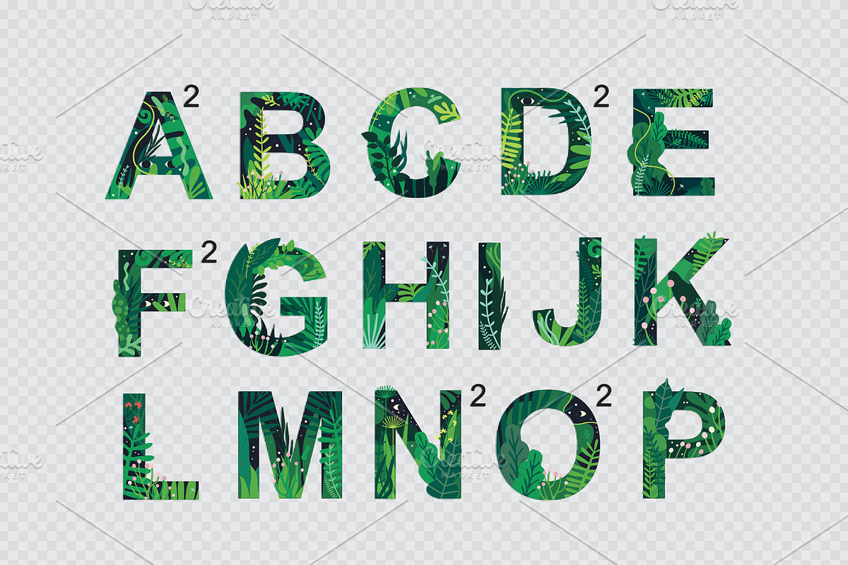 Jungle alphabet, an Illustration by Alena (Photo 2 of 11)