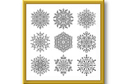 Set of Vector Snowflakes, a Texture Graphic by FineArtStudio (Thumbnail 2 of 3)