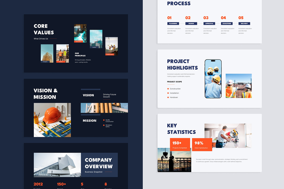 Construction Profile PowerPoint, a Presentation Template by New Coral Design (Photo 7 of 10)