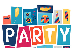 Party backgrounds., an Invitation Template by incomible