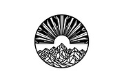 Mountain Sun Circle Design Bundle, an Illustration by Creativeshirt (Thumbnail 26 of 31)