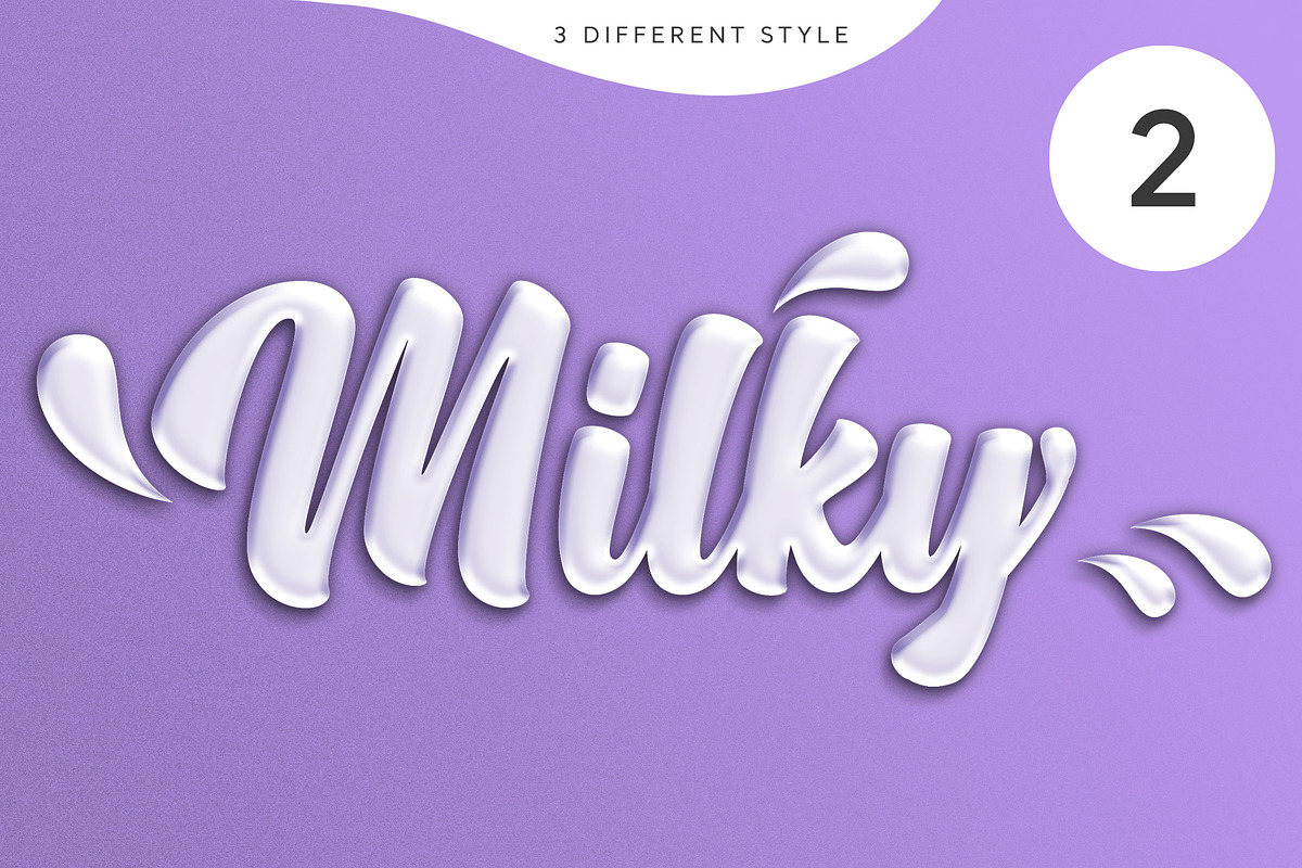 Milky Text Effect, a Layer Style Add-On by Evlogiev Studio (Photo 3 of 7)