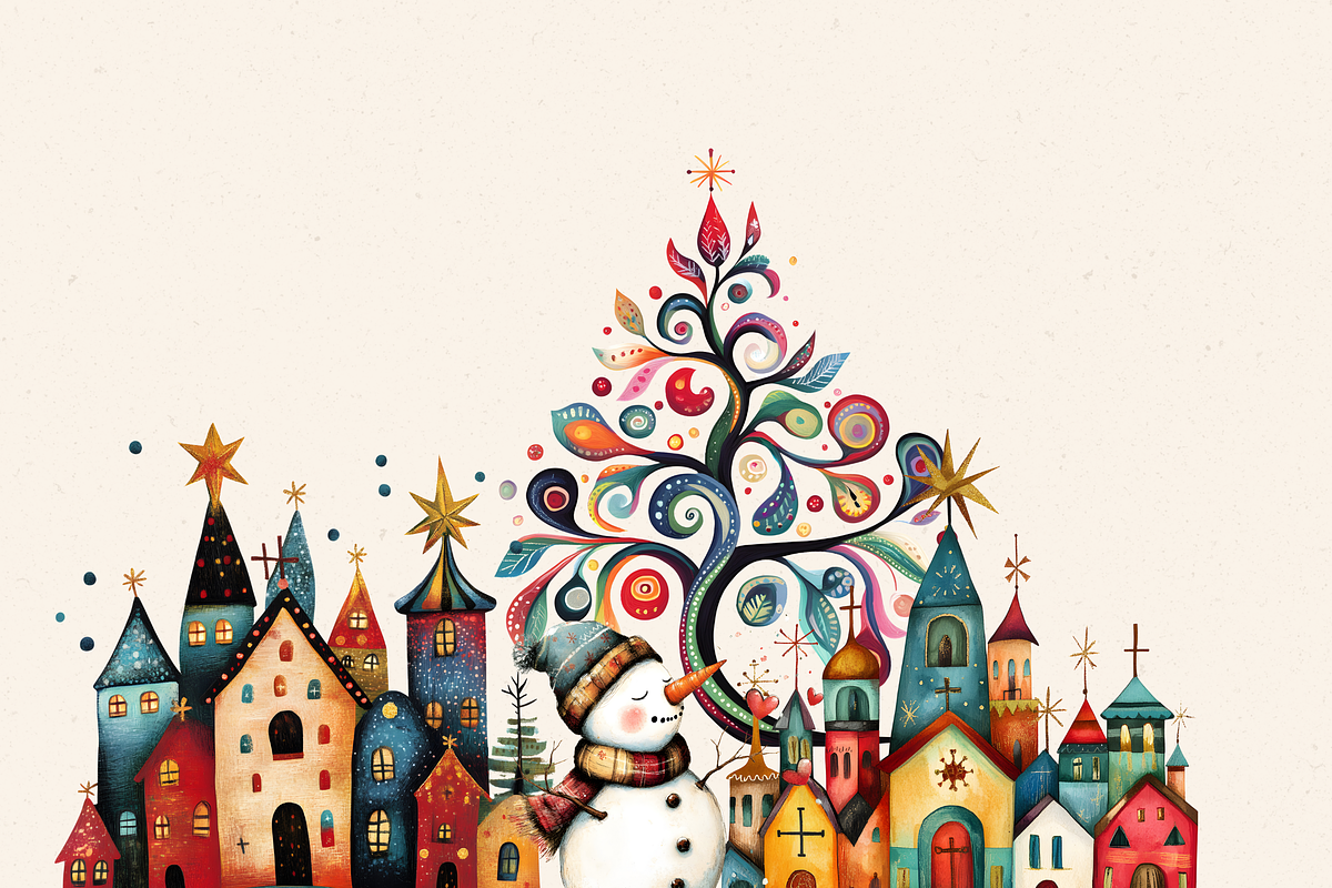 CUTE COLORFUL NURSERY SNOWMEN PACK, a Seasonal Illustration by Daring Digies (Photo 5 of 8)