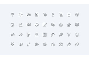 Tv news mass media publication icons, an Object Illustration by Lemberg Vector