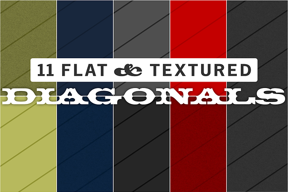 11 Flat & Textured Diagonal Patterns preview 2