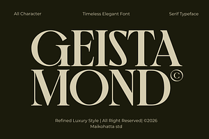 Geista Mond – Luxury Elegant Serif