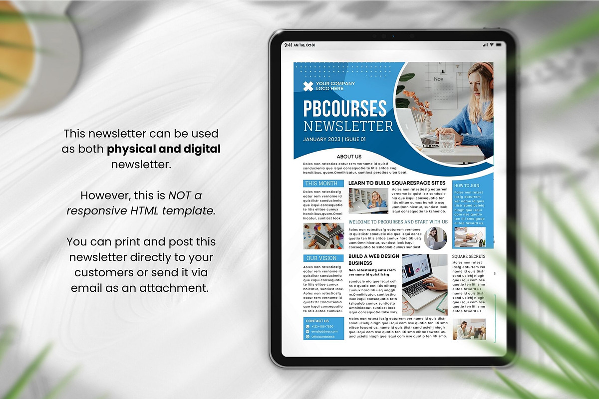 Businesswoman Canva Newsletter, an Email Template by PixelCraft (Photo 14 of 15)