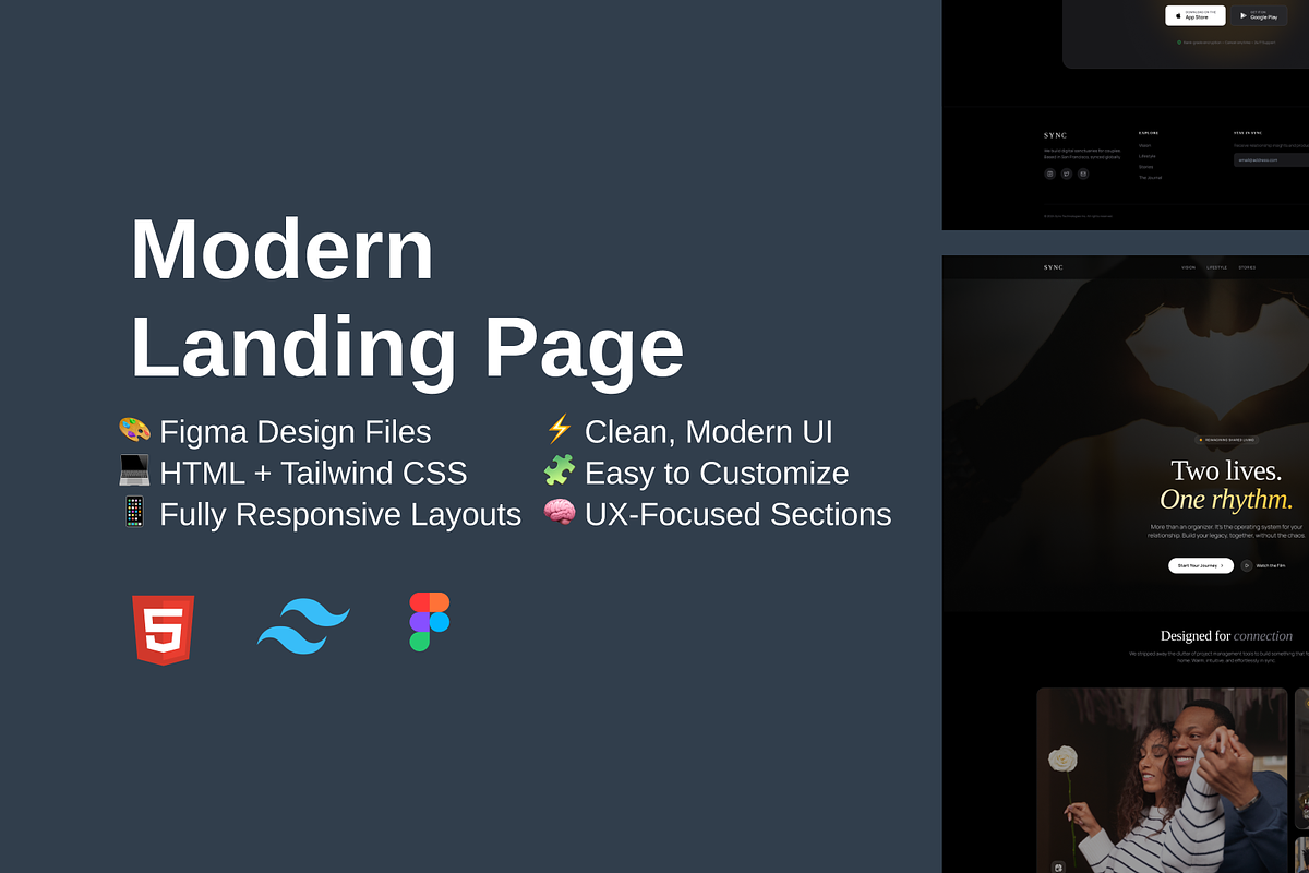 Couples Landing Page, a Landing Page Template by PetersTouch Creative (Photo 1 of 4)