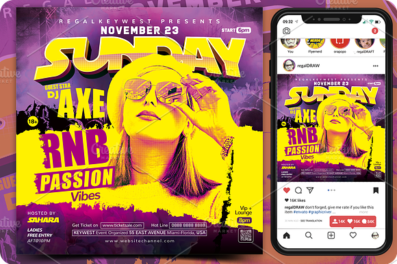 Night Club Party Flyer preview 4