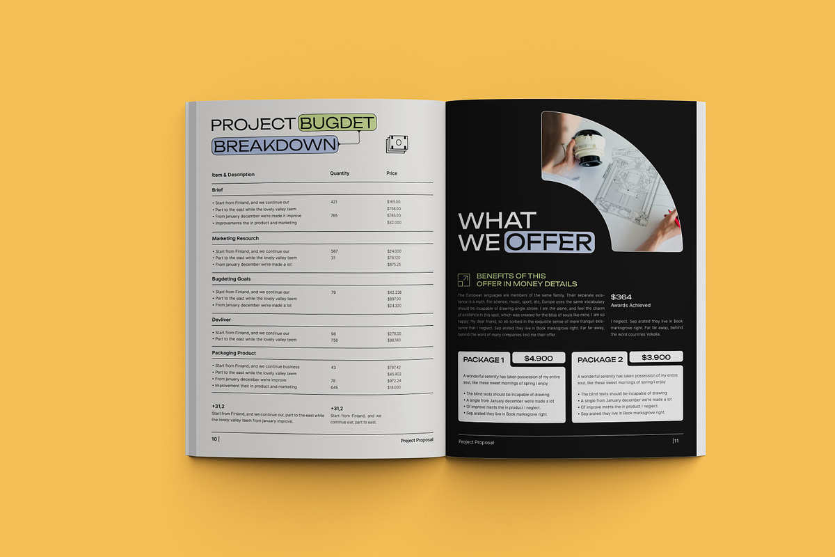 Black Corporate Project Proposal, a Stationery Template by Neermana (Photo 6 of 12)