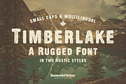 Timberlake - A Rustic & Rugged Font, a Sans Serif Font by Komet & Flicker (Thumbnail 1 of 15)