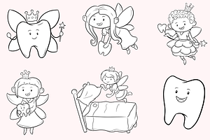 Tooth Fairy Digital Stamps