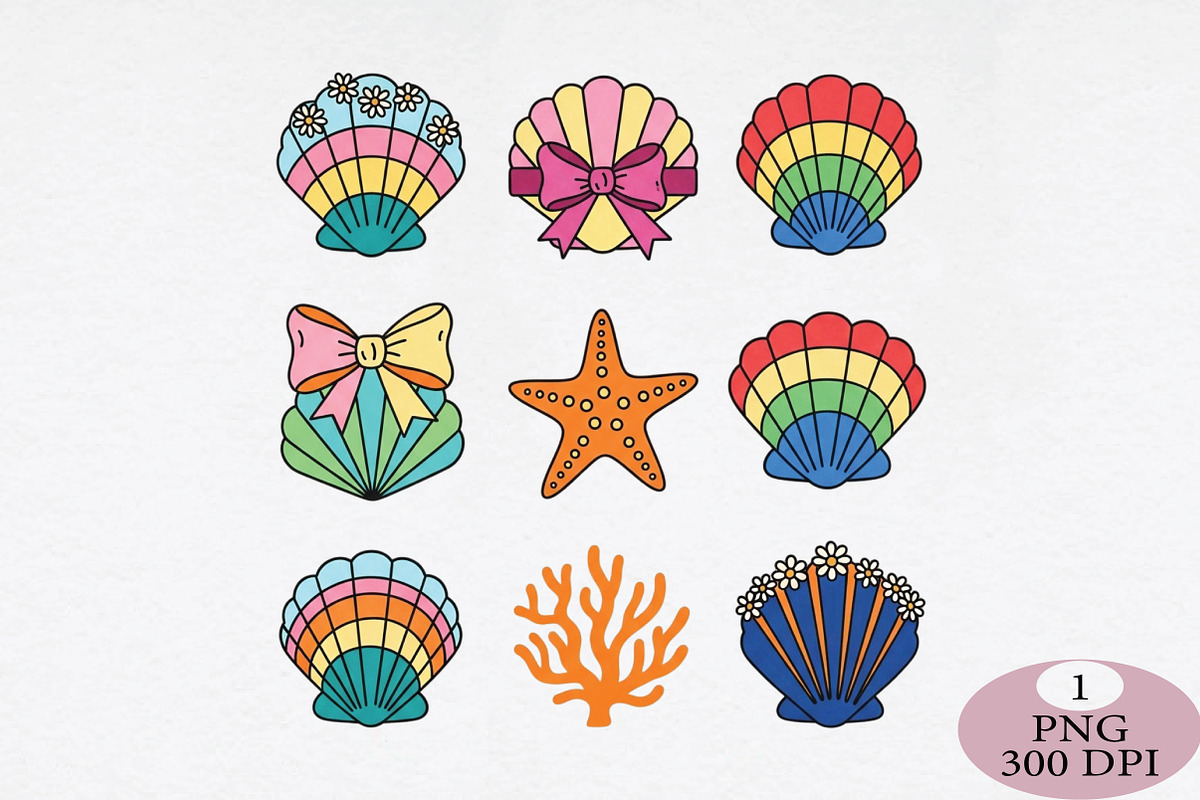 Floral Coquette Seashell PNG, an Illustration by Daily.Designs (Photo 1 of 5)