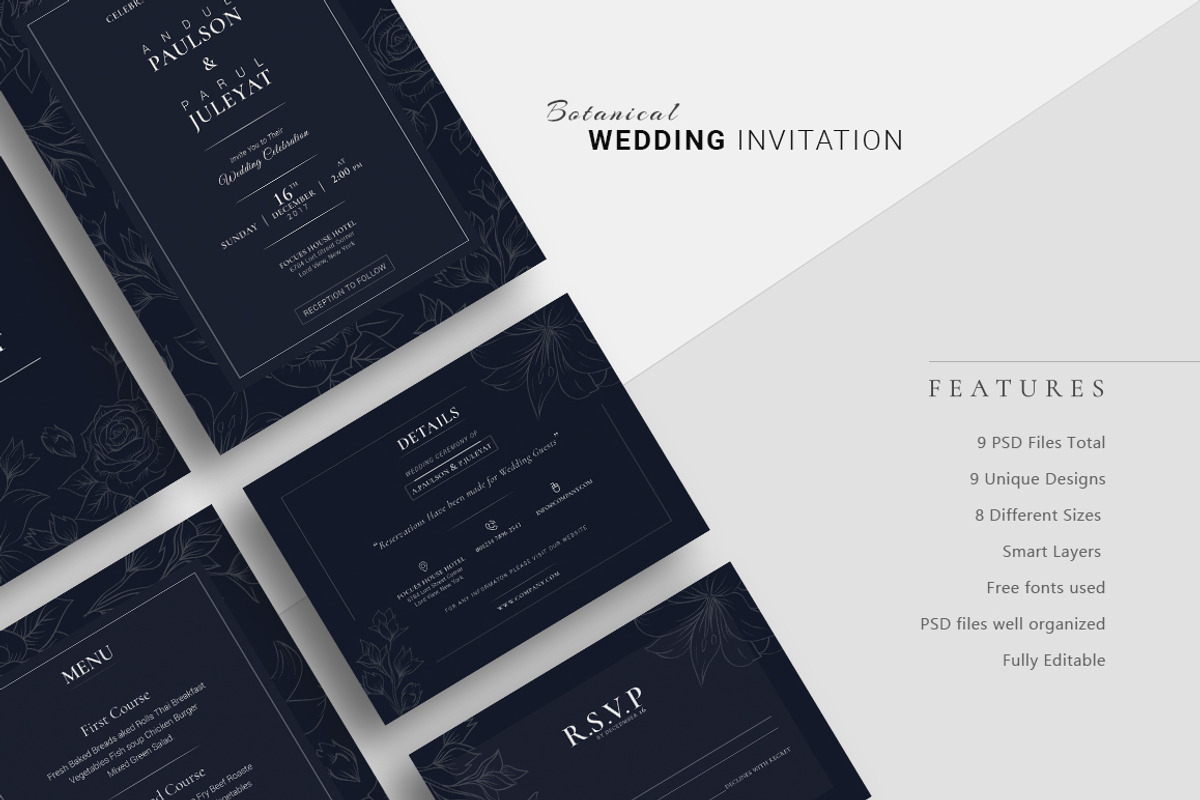 Wedding Invitation Suite, an Invitation Template by ThemeDevisers (Photo 2 of 3)