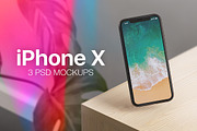 iPhone X. 3 PSD mockups, an iPhone Mockup by Egor Shkolnikov (Thumbnail 1 of 3)