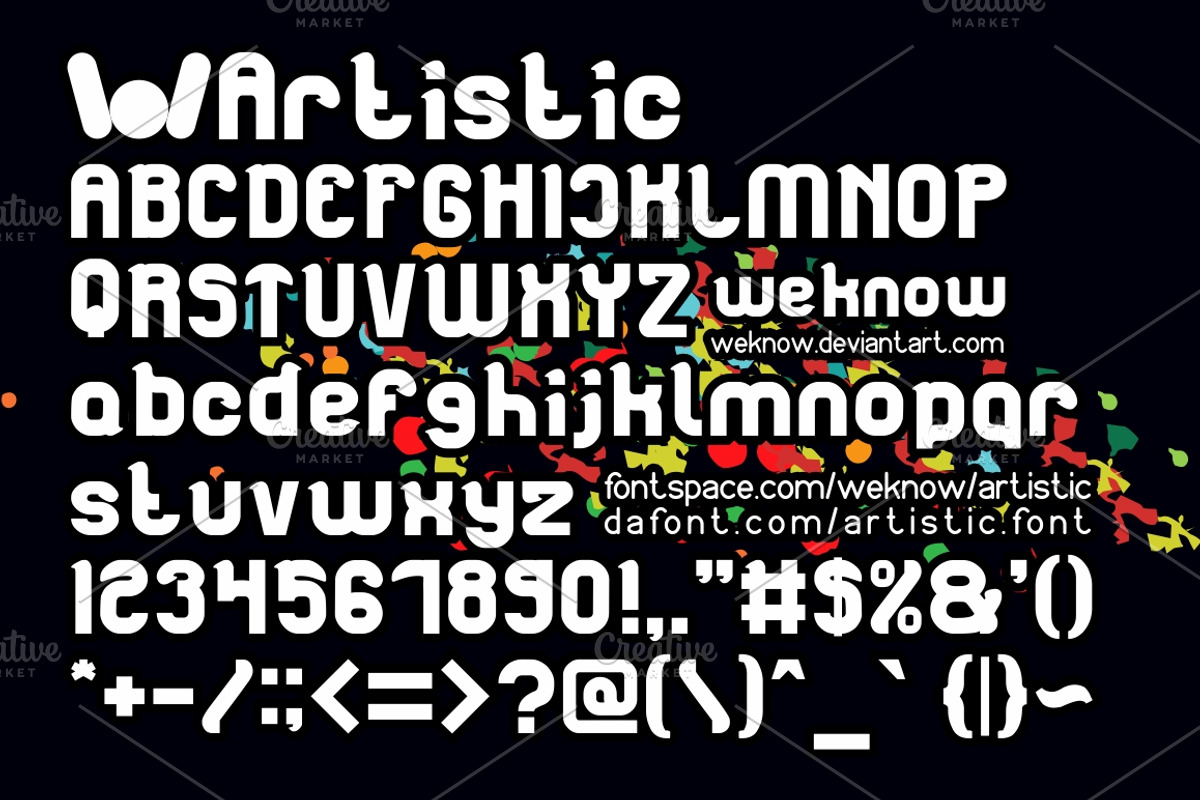 artistic font