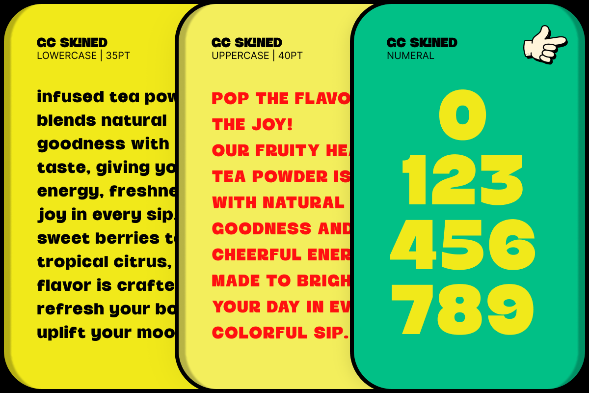 GC Skined – Bold Condensed Display, a Sans Serif Font by Glyphonic (Photo 10 of 15)