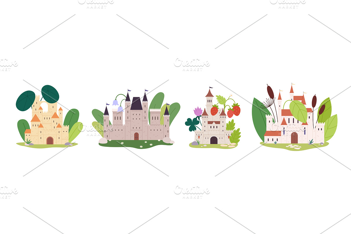 Magic fairy tale castles. Fantasy, an Object Illustration by LadadikArt