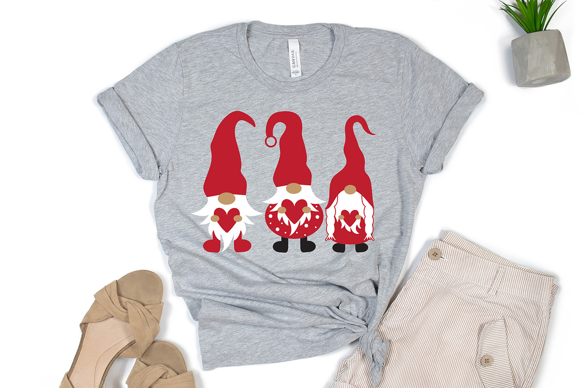 Valentine Gnomes SVG Bundle, a Graphic by CraftlabSVG