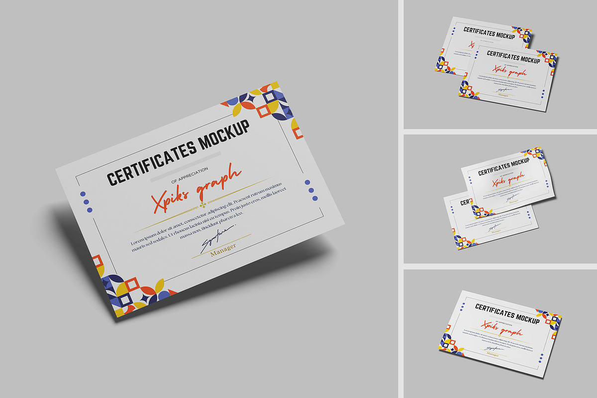 Certificate Mockup, a Product Mockup by Difa Design (Photo 1 of 5)