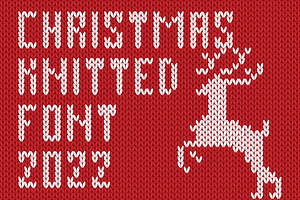 Сhristmas Knitted Font