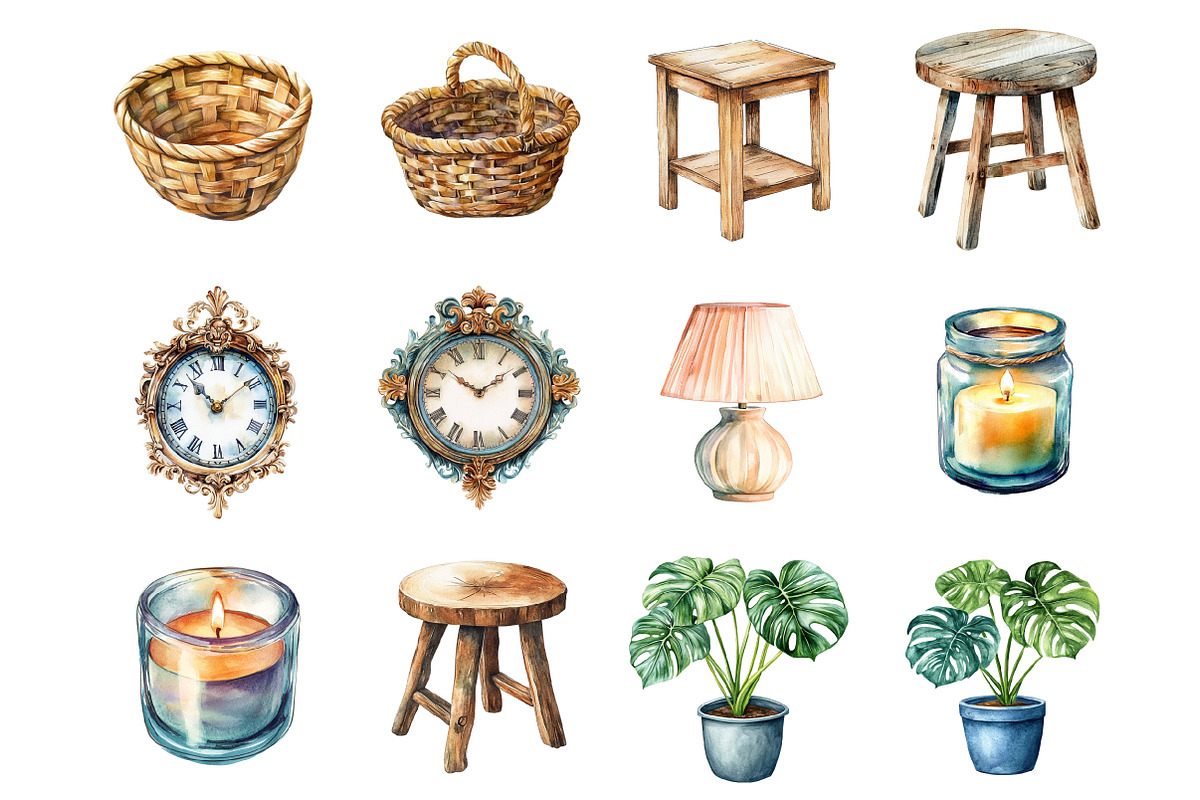 Home Interior Clipart, an Illustration by Design Market (Photo 2 of 3)