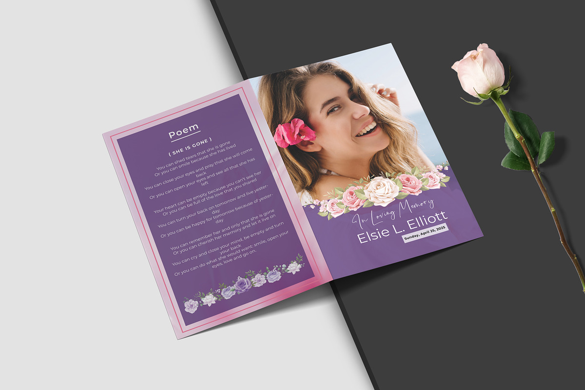 Funeral Program And Prayer Card, a Brochure Template by crazyOWL (Photo 2 of 8)