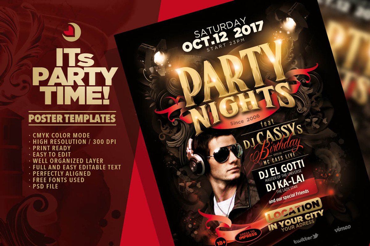 Party Nights, a Flyer Template by aigenart (Photo 1 of 4)