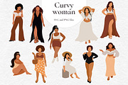 Curvy african women svg vector, an Object Graphic by CreativeByLu (Thumbnail 1 of 6)