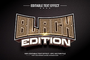 Black Edition Editable Text Effect