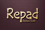 Repad Stencil, a Serif Font by Digital Typeface Studio (Thumbnail 1 of 5)