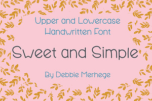 Sweet And Simple - Handwritten Font