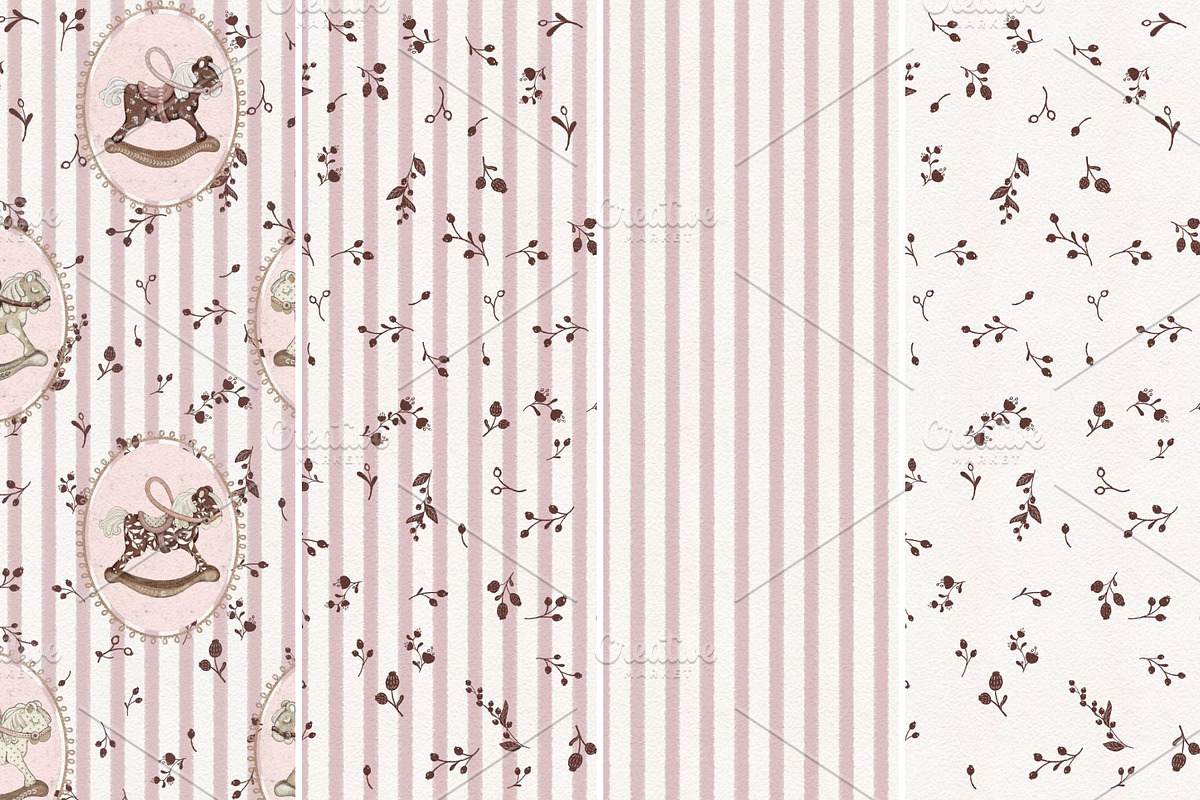 Rocking Horses Nursery Collection, a Pattern Graphic by MouseGrey (Photo 12 of 15)