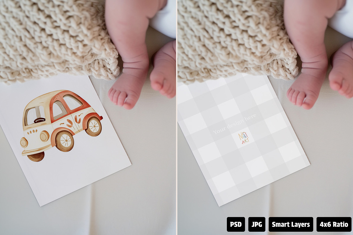 Baby Milestone Card Mockup, a Household Mockup by NikiArts (Photo 2 of 3)