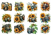 Floral Vintage Camera Clipart, an Illustration by SinaCreation (Thumbnail 2 of 5)