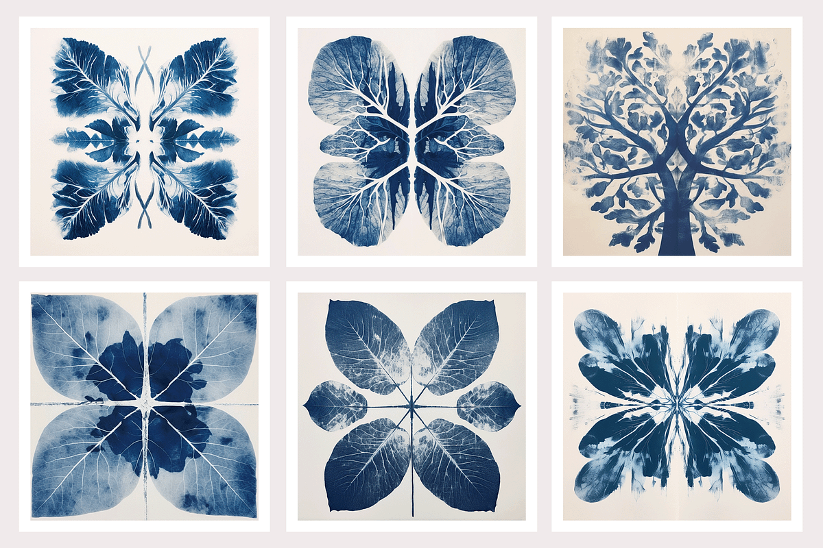 Cybo Collection · Cyanotype Botanics, a Texture Illustration by milatovar (Photo 3 of 19)