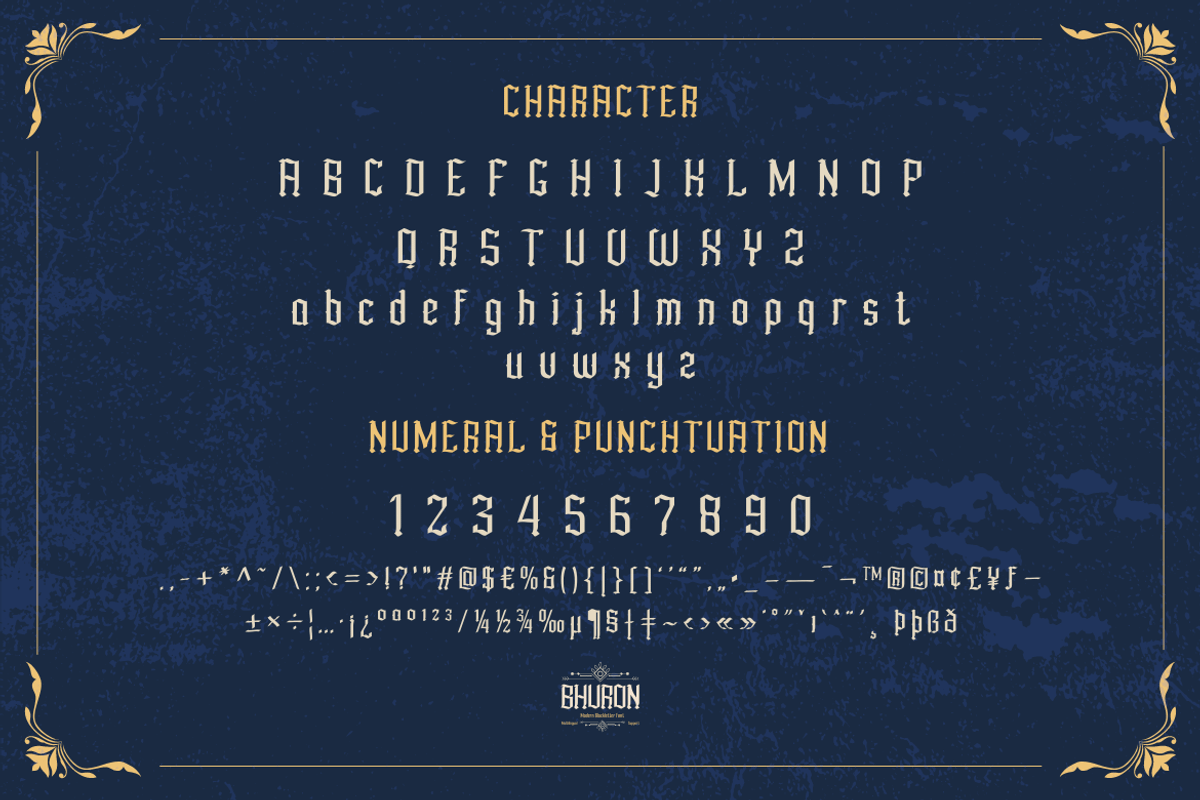 Bhuron, a Blackletter Font by twinstd (Photo 12 of 13)