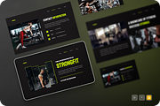 Strongfit Fitness & Gym Google Slide, a Presentation Template by Annora Studio (Thumbnail 1 of 5)