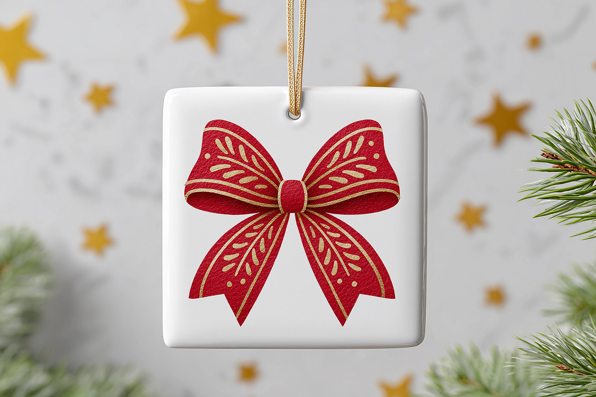 Red and Gold Watercolor Christmas, a Seasonal Illustration by ArtIrisArt (Photo 5 of 13)