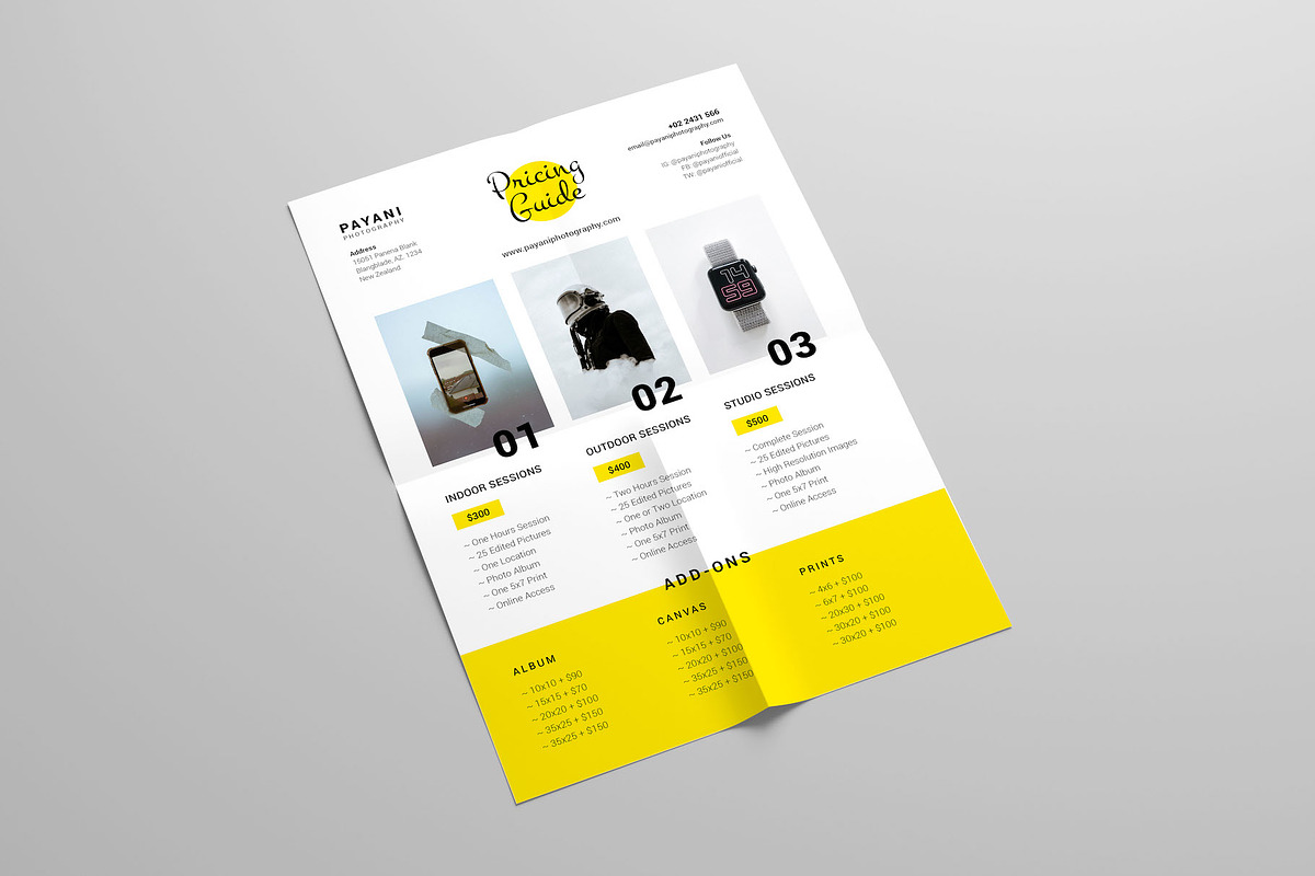 Photography Pricing Template Flyer, a Flyer Template by Meenom Templates (Photo 4 of 5)