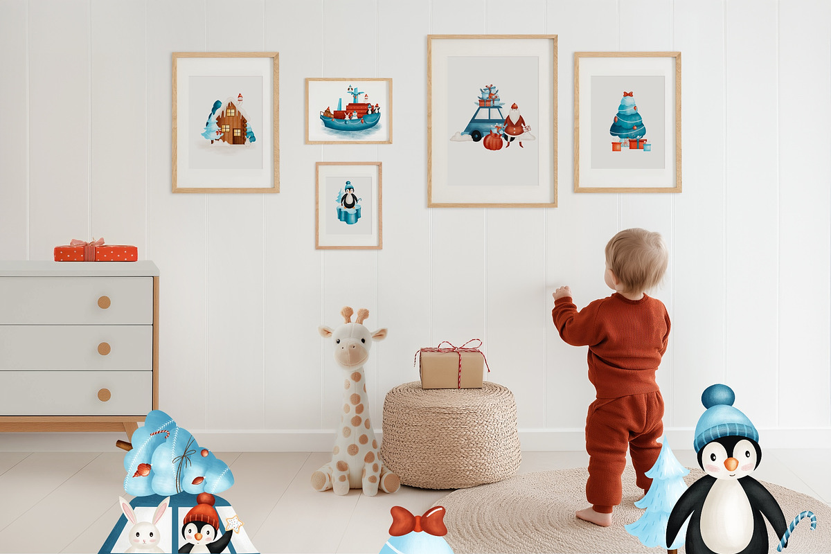 Christmas Arctic - kids collections, an Animal Illustration by Linerisyart (Photo 6 of 19)