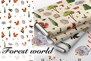 Watercolor Woodland Animals, a Pattern Graphic by KlymchukArtworks (Thumbnail 1 of 8)