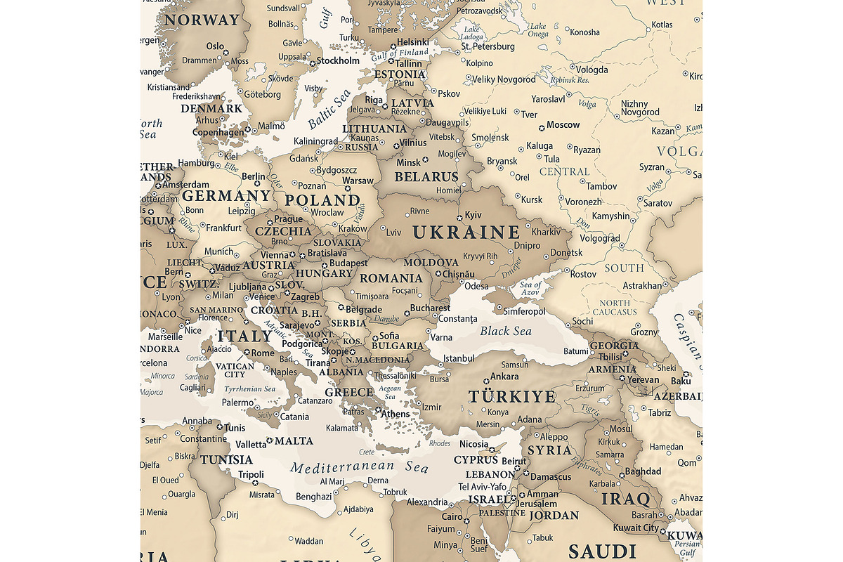 Vector World Map - Pacific View, a Graphic by PorcuPen Works (Photo 6 of 6)