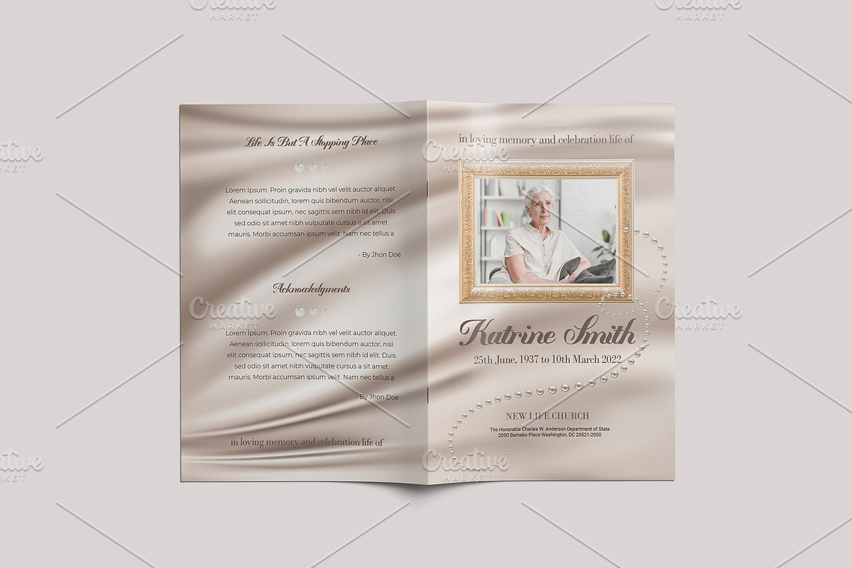 Funeral Program | Ms Word Version, a Brochure Template by GreenPixi (Photo 3 of 4)