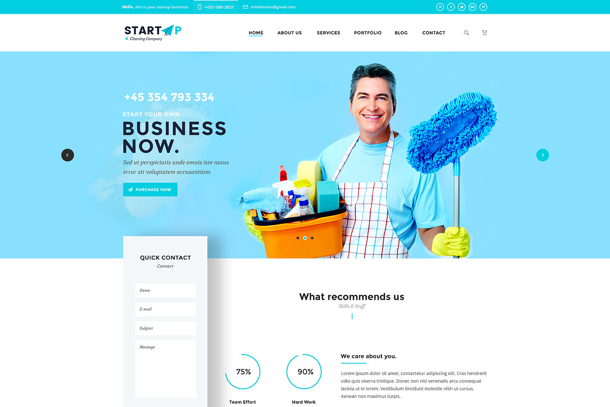 Startup | Basic Business PSD Website, a Websites & App Template by Milo Studio (Photo 3 of 13)