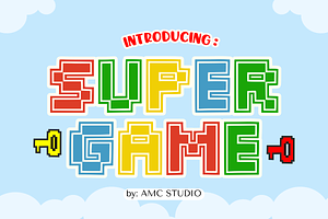 Super Game - Games Font Types, a Font by KiddoGlyphs Studio