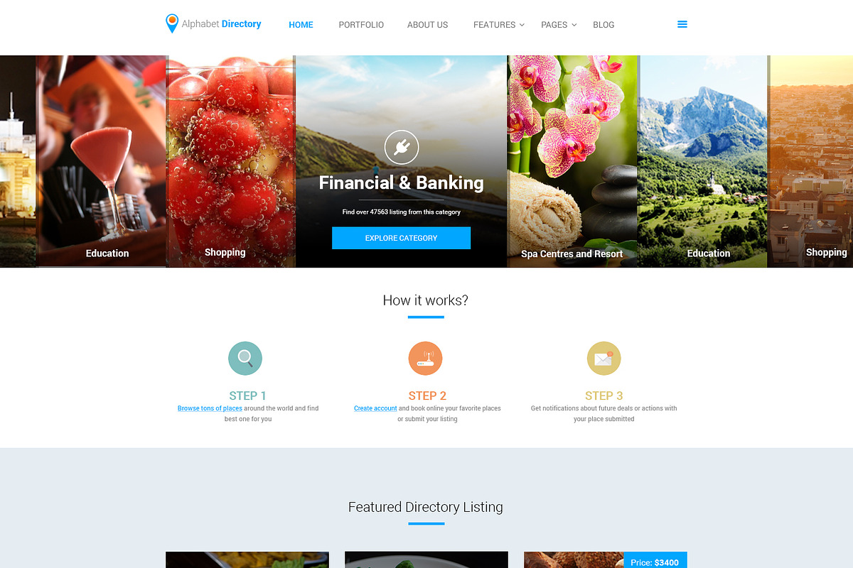 Alphabet Directory PSD Template, a Websites & App Template by Axisway (Photo 2 of 4)