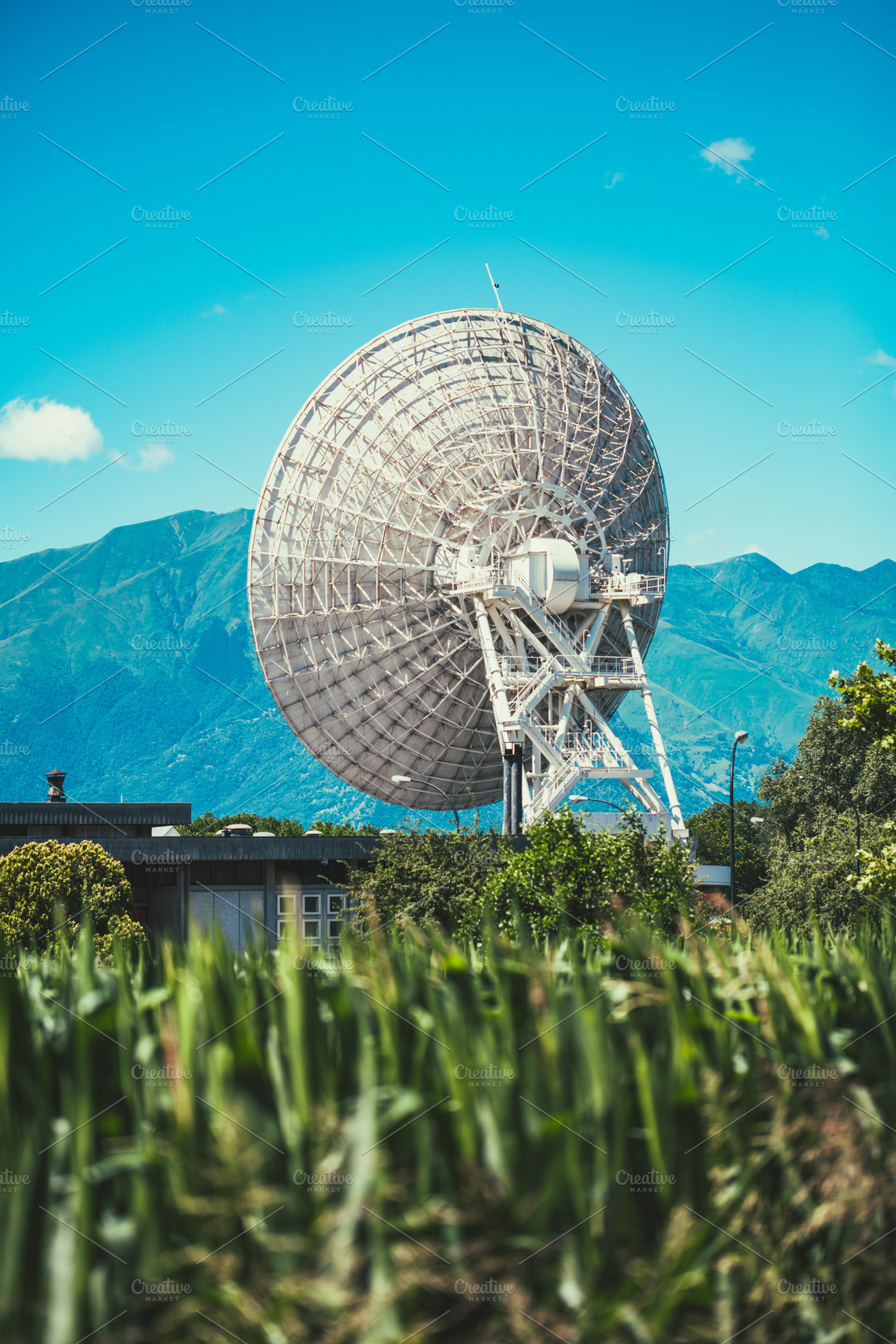 Huge satellite dish in italy featuring satellite, dish, and italy, a Technology Photo by stellarshots